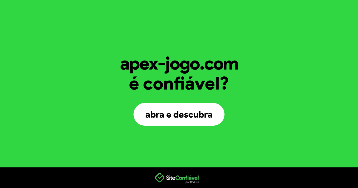 O site apex-jogo.com é confiável?