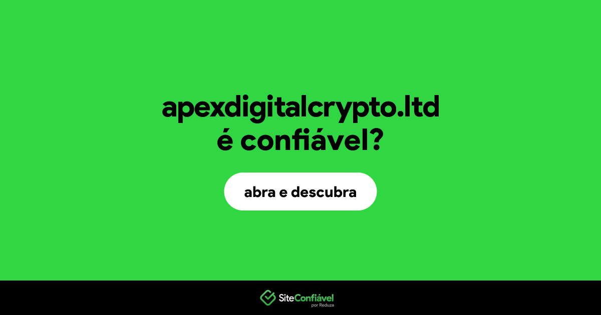 O site apexdigitalcrypto.ltd é confiável?
