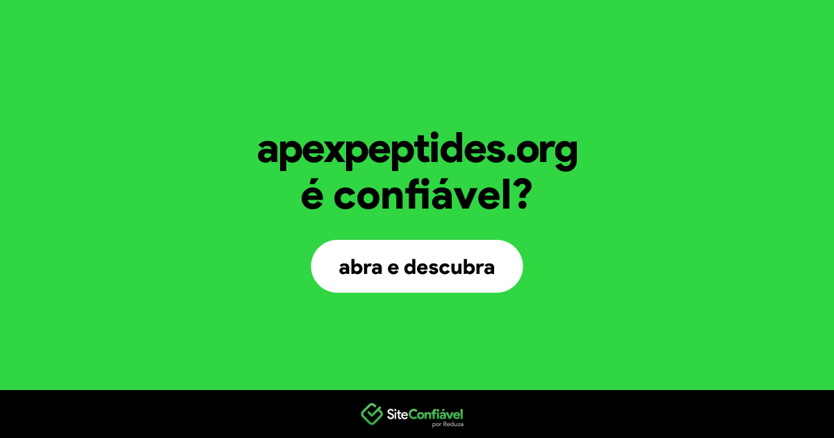 O site apexpeptides.org é confiável?
