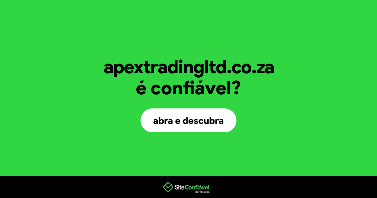 O site apextradingltd.co.za é confiável?