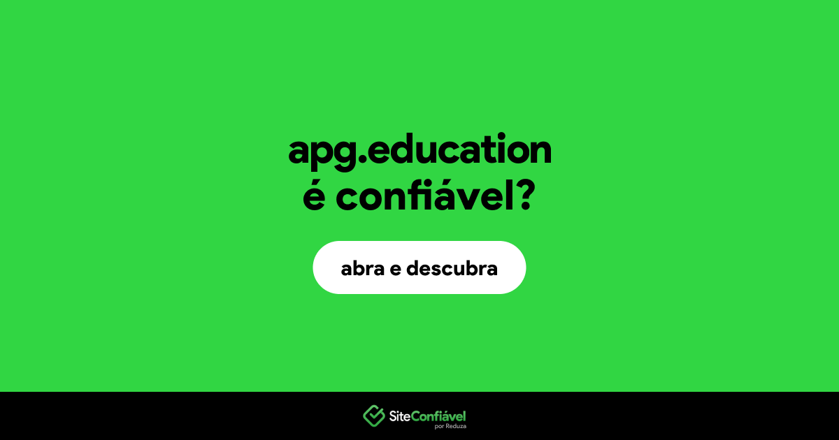 O site apg.education é confiável?