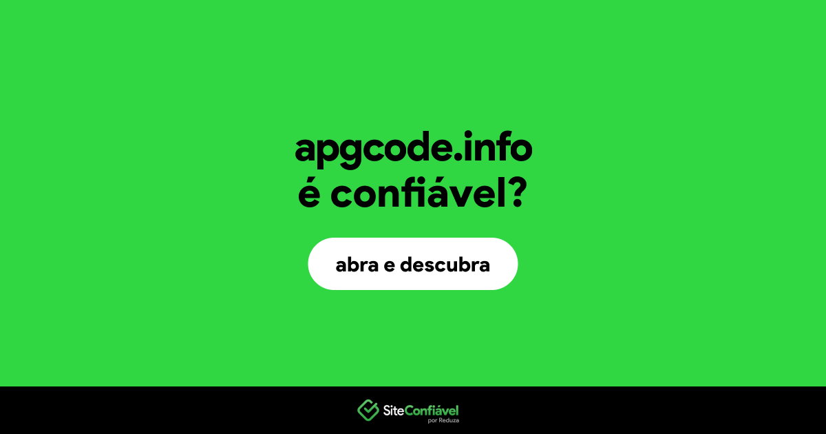 O site apgcode.info é confiável?