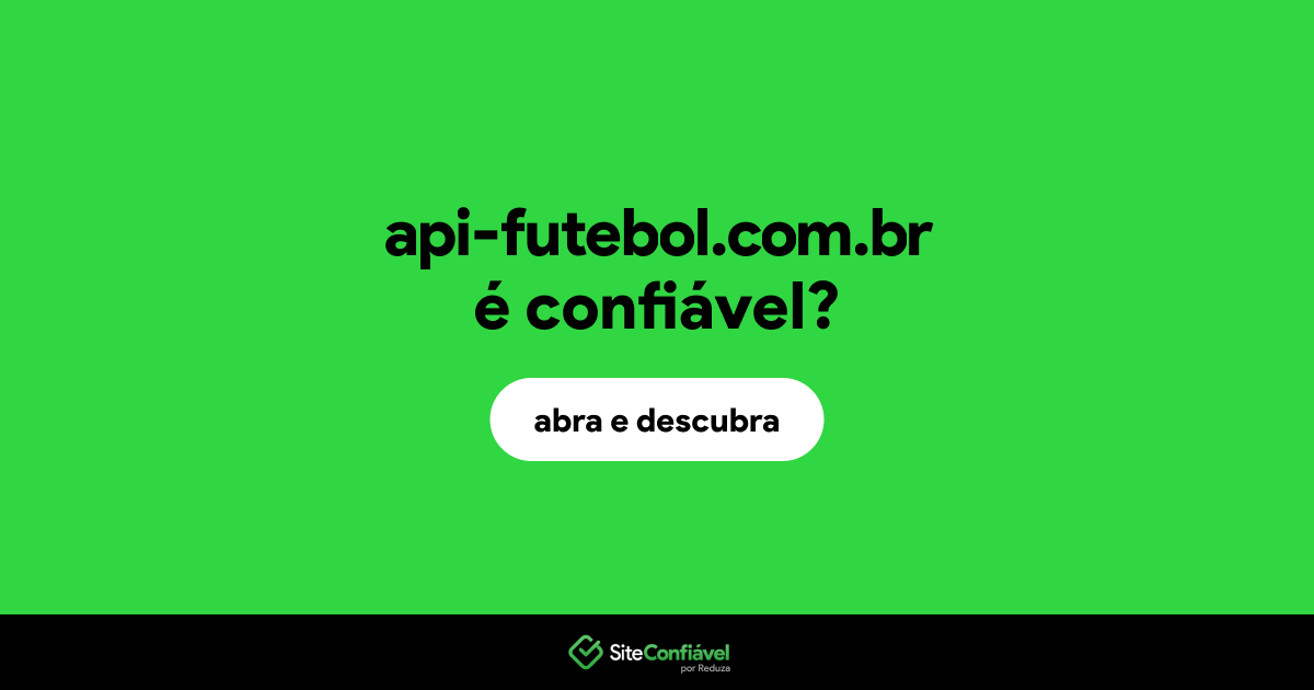 O site api-futebol.com.br é confiável?