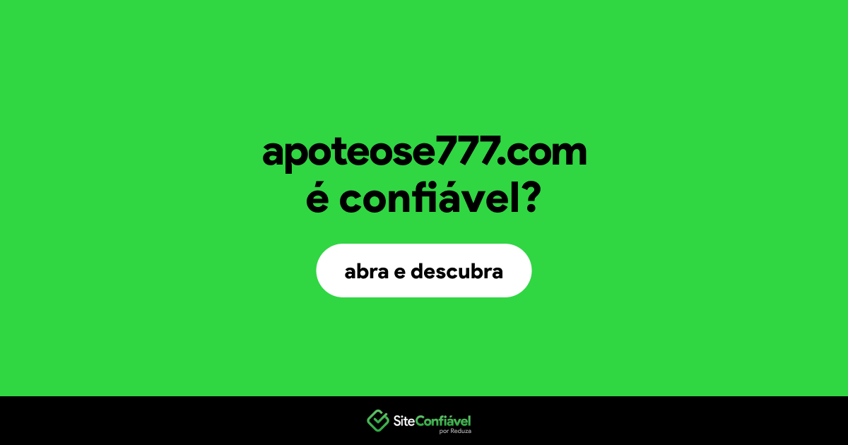 O site apoteose777.com é confiável?