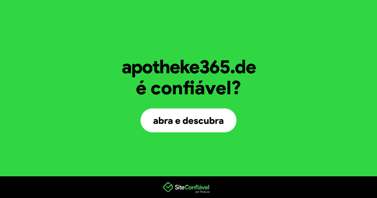 O site apotheke365.de é confiável?