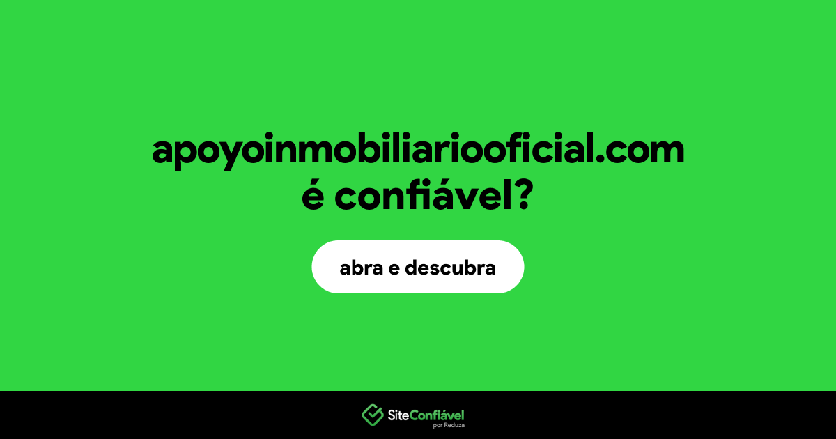 O site apoyoinmobiliariooficial.com é confiável?