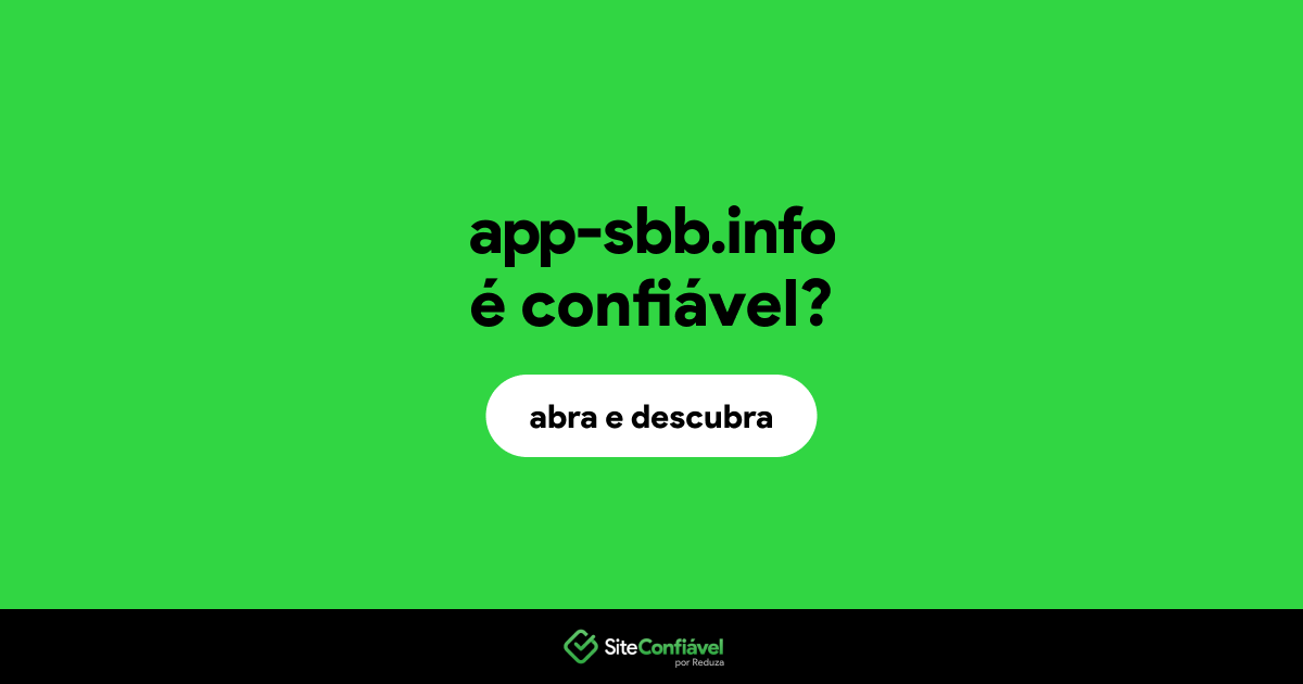 O site app-sbb.info é confiável?