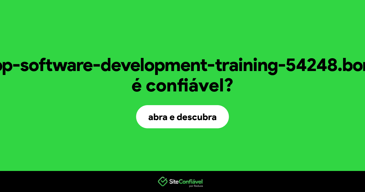 O site app-software-development-training-54248.bond é confiável?