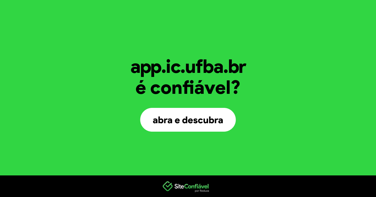 O site app.ic.ufba.br é confiável?