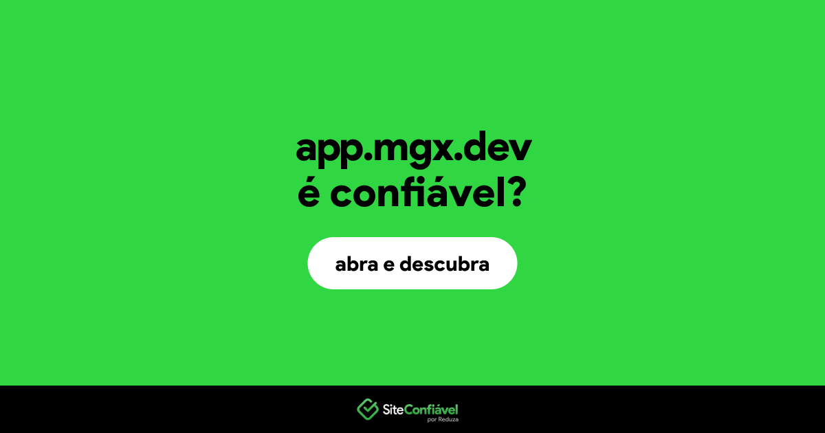 O site app.mgx.dev é confiável?