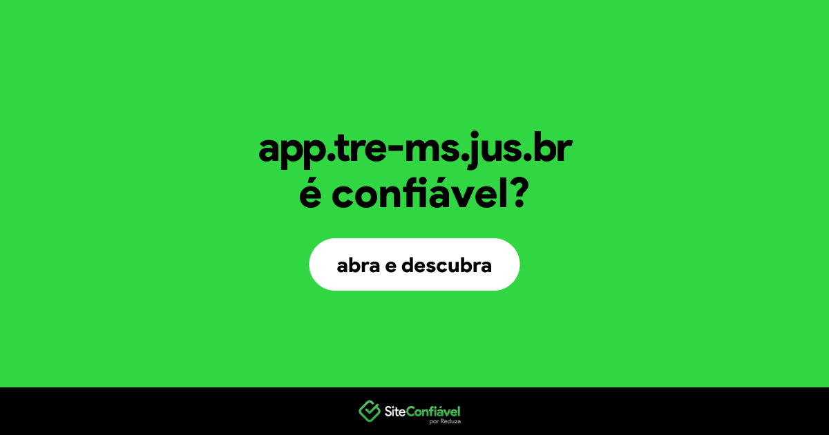 O site app.tre-ms.jus.br é confiável?