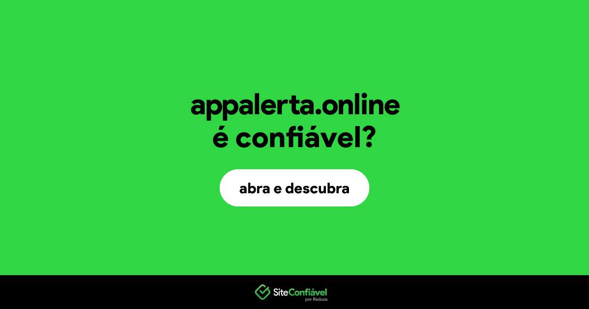O site appalerta.online é confiável?