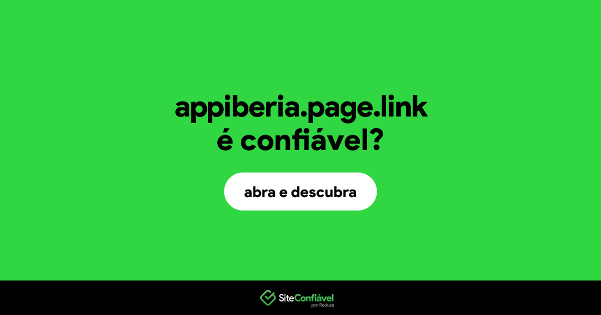 O site appiberia.page.link é confiável?