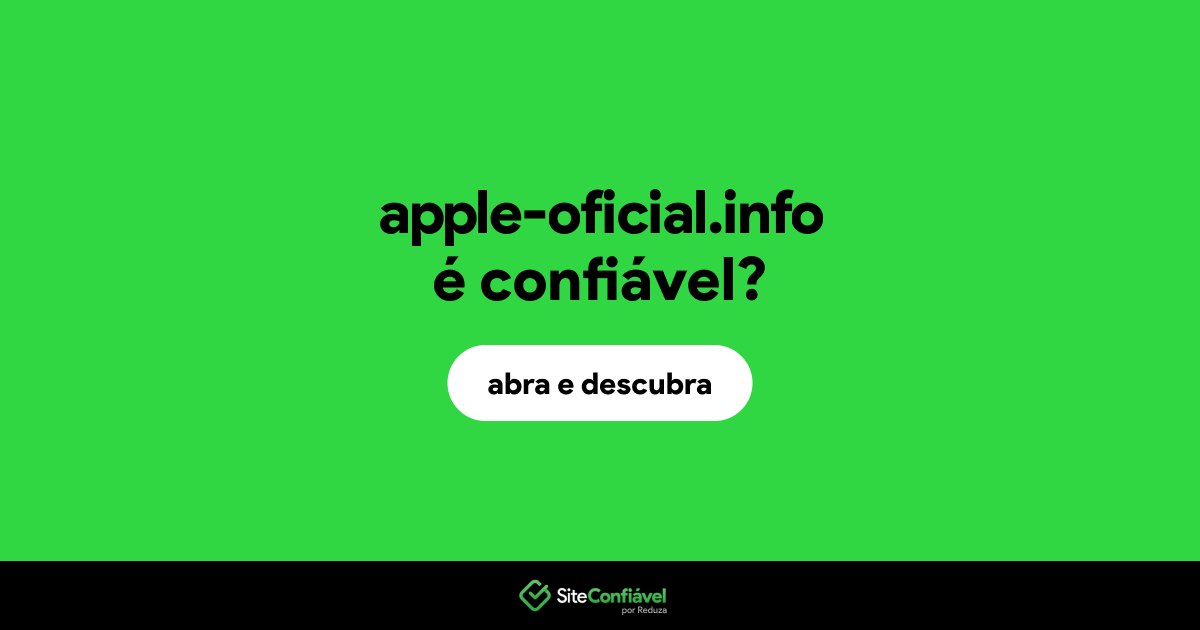 O site apple-oficial.info é confiável?