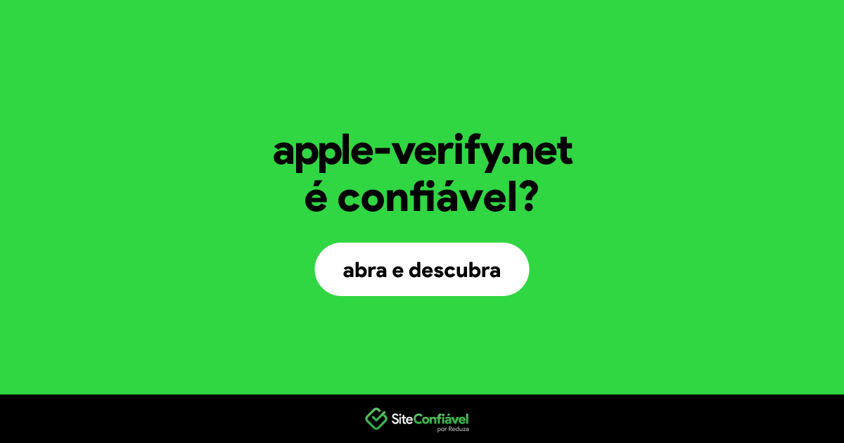 O site apple-verify.net é confiável?