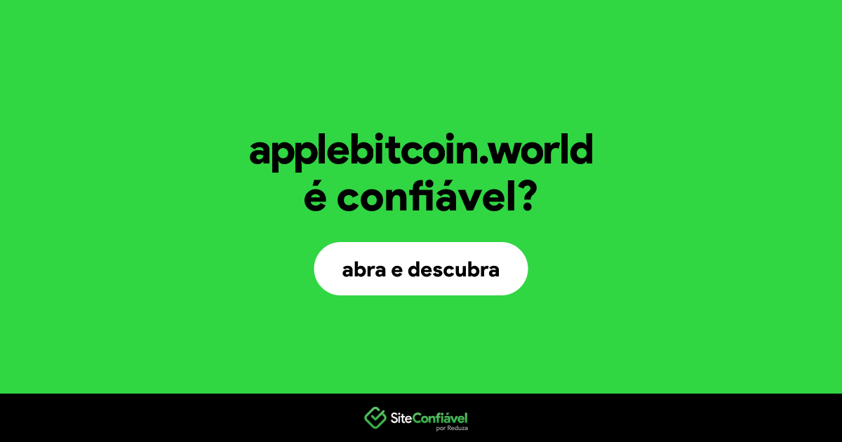 O site applebitcoin.world é confiável?