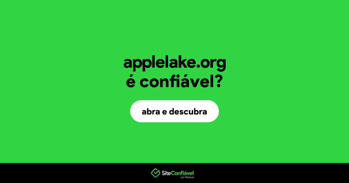 O site applelake.org é confiável?