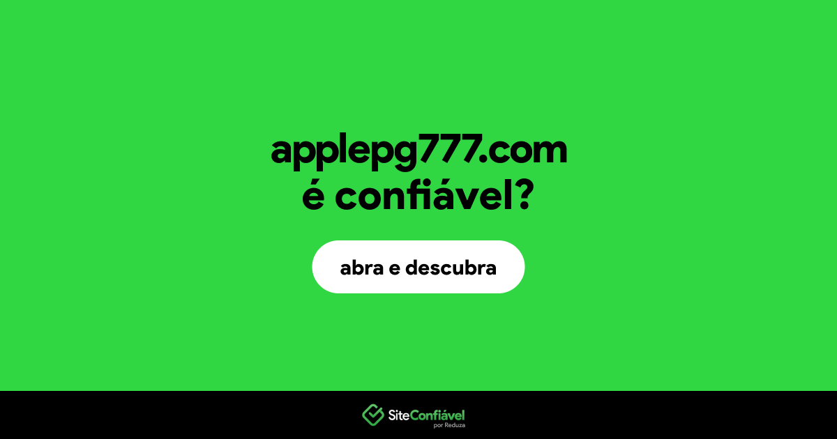 O site applepg777.com é confiável?