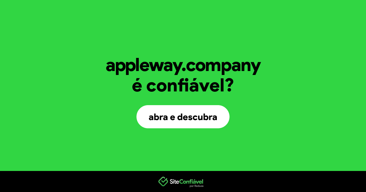 O site appleway.company é confiável?