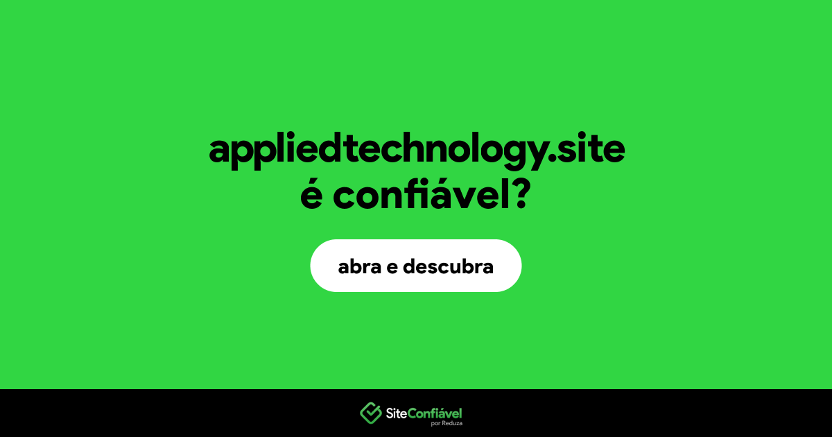 O site appliedtechnology.site é confiável?