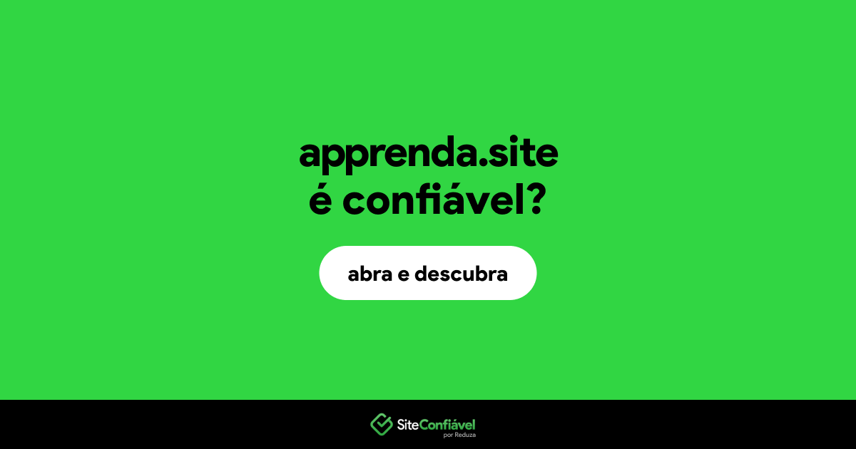 O site apprenda.site é confiável?