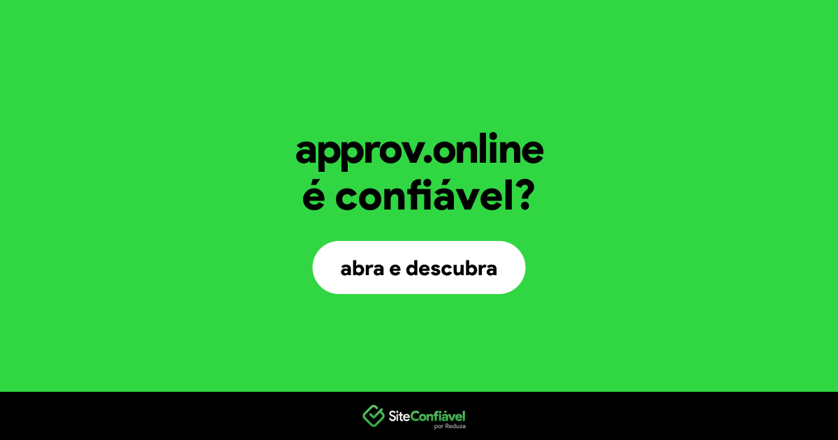 O site approv.online é confiável?
