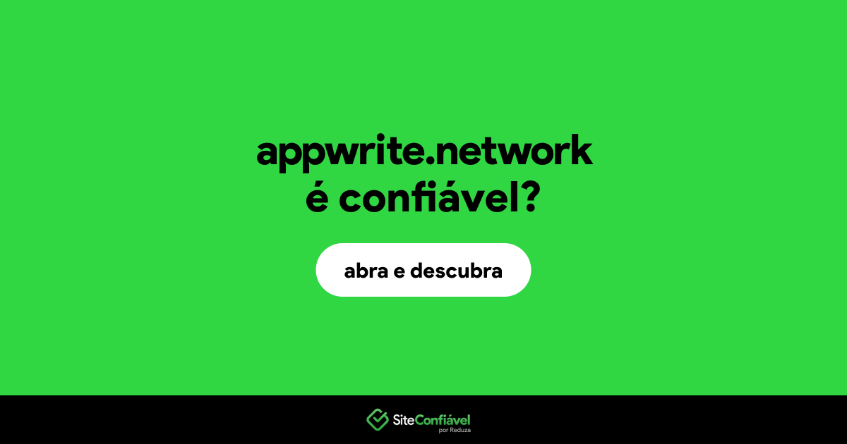 O site appwrite.network é confiável?