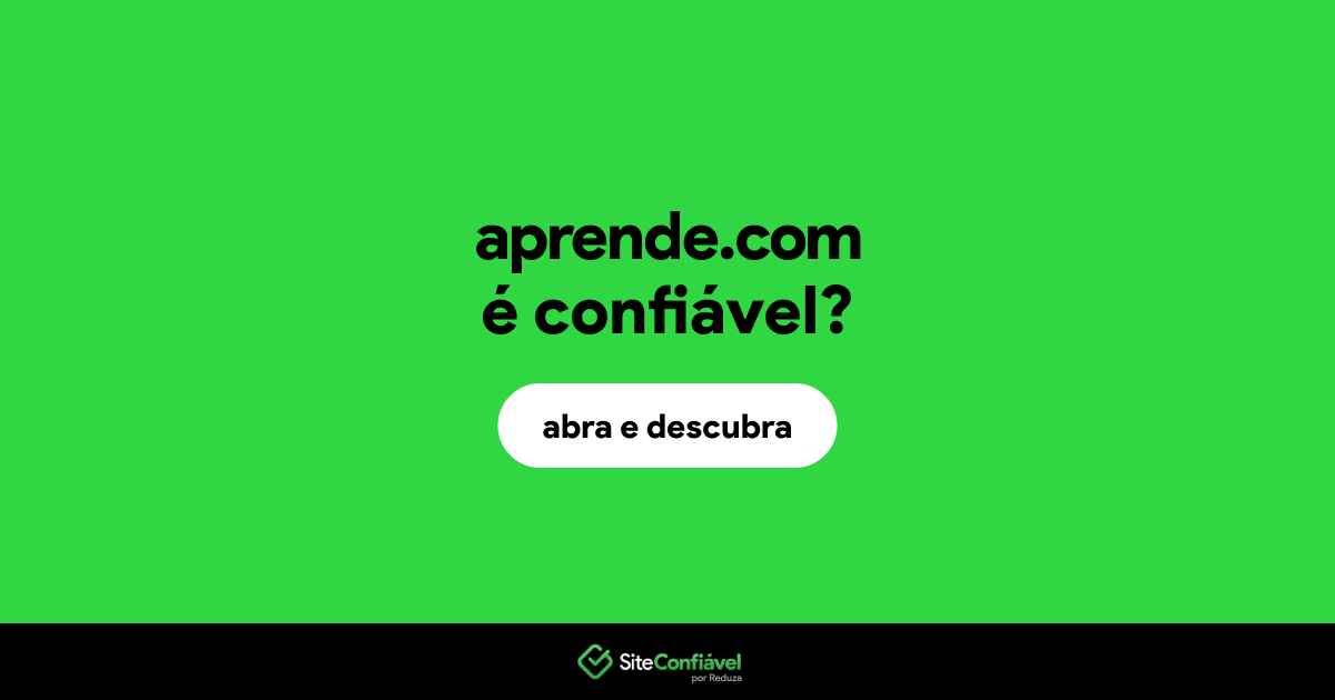 O site aprende.com é confiável?