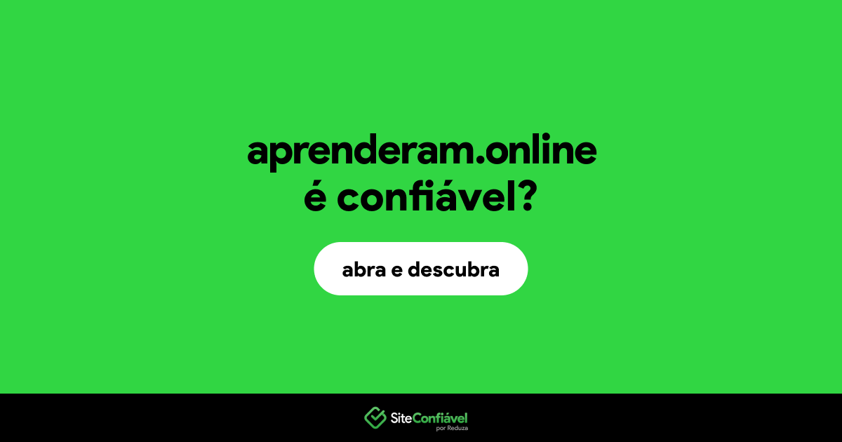 O site aprenderam.online é confiável?