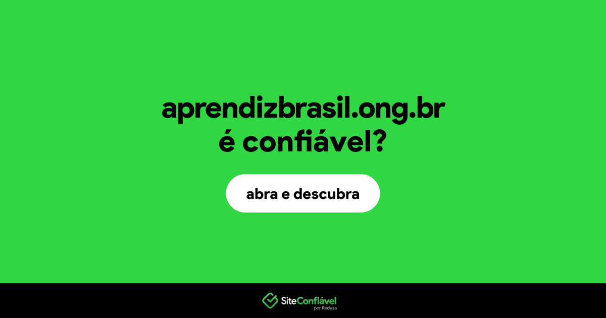 O site aprendizbrasil.ong.br é confiável?