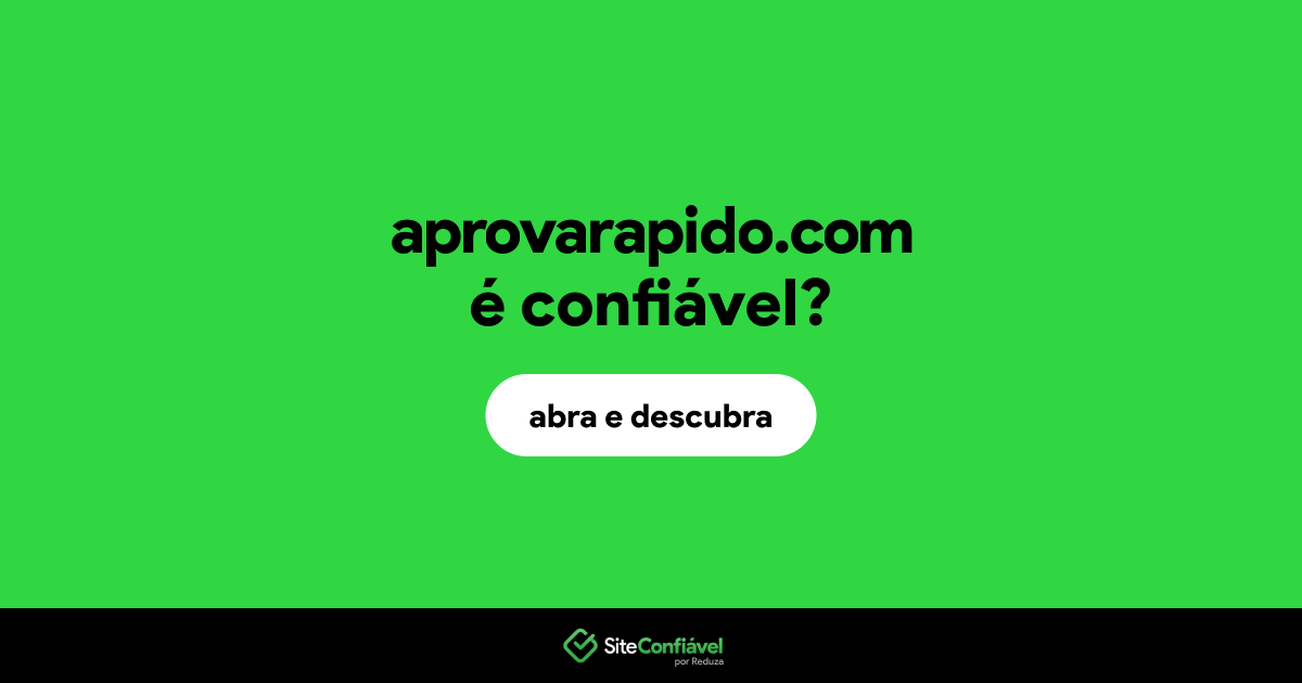 O site aprovarapido.com é confiável?
