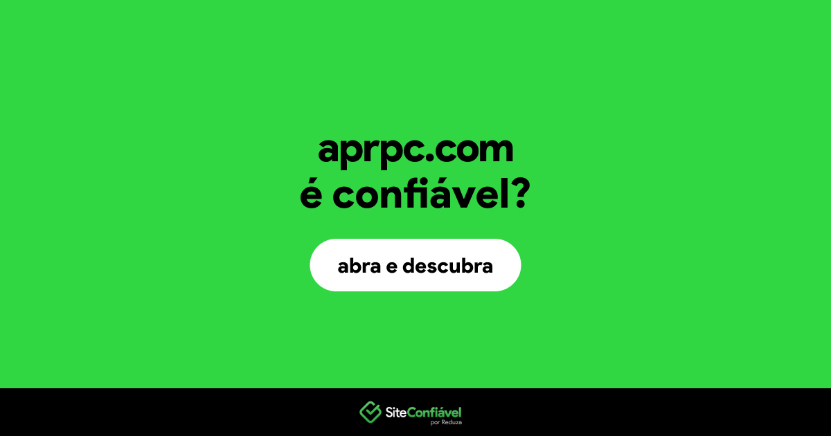 O site aprpc.com é confiável?