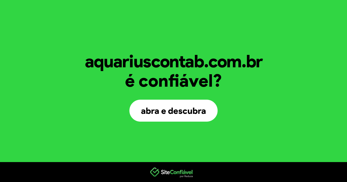 O site aquariuscontab.com.br é confiável?