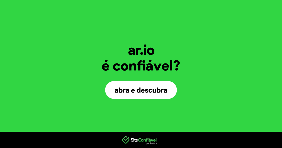 O site ar.io é confiável?
