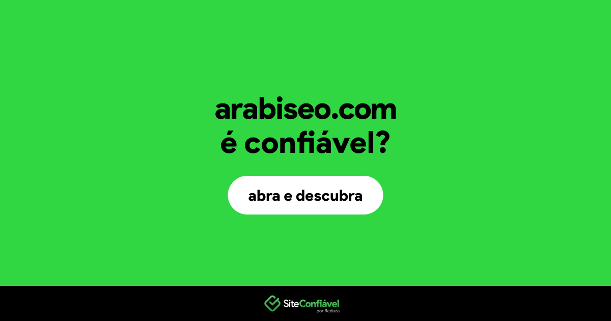 O site arabiseo.com é confiável?