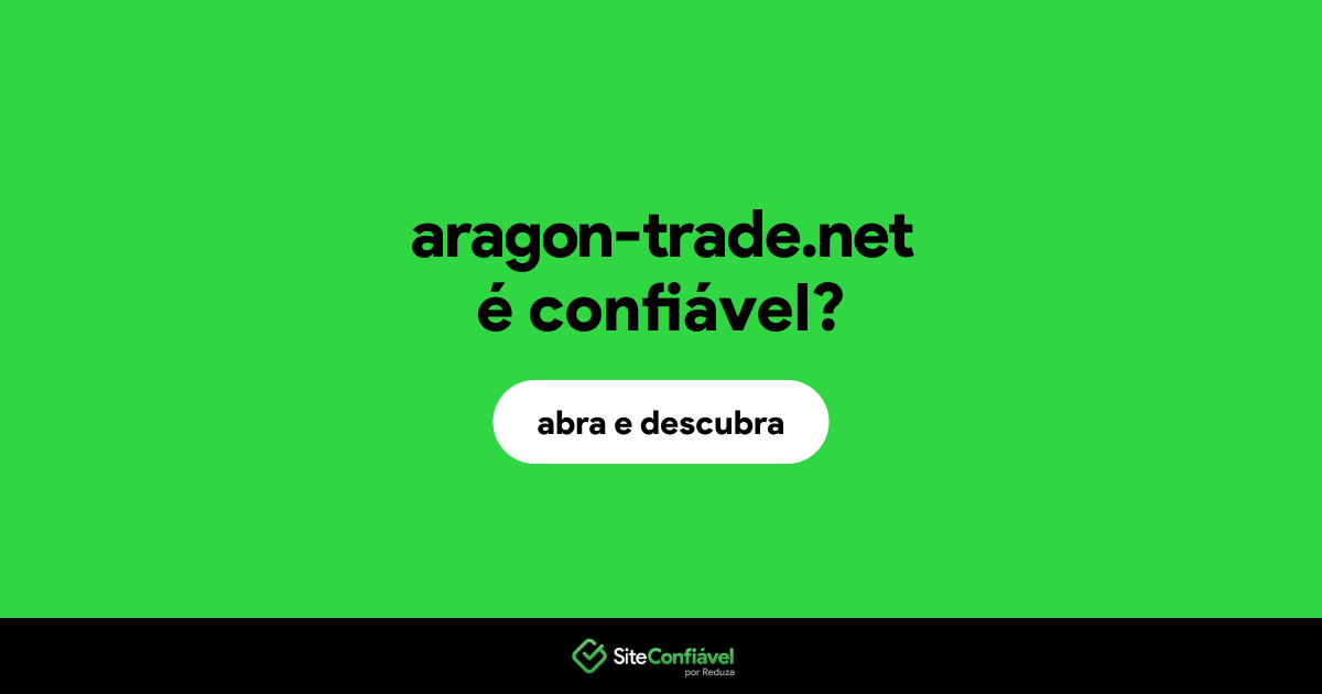 O site aragon-trade.net é confiável?