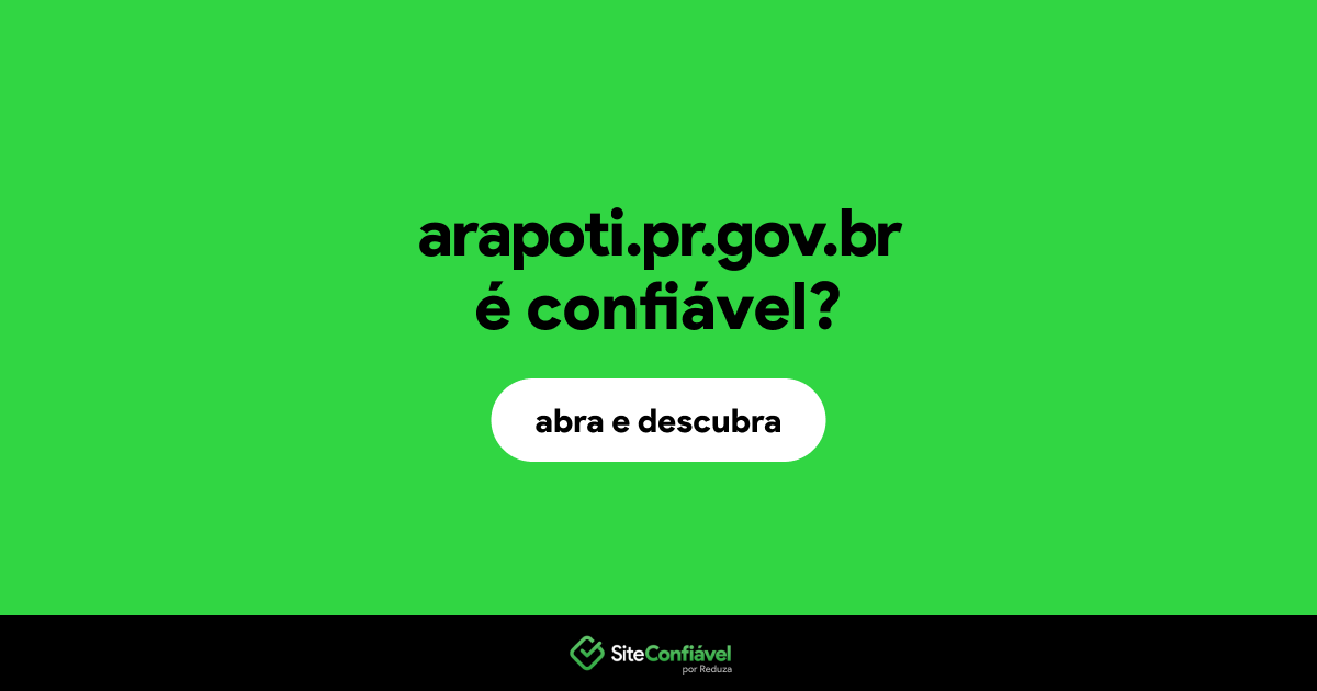 O site arapoti.pr.gov.br é confiável?