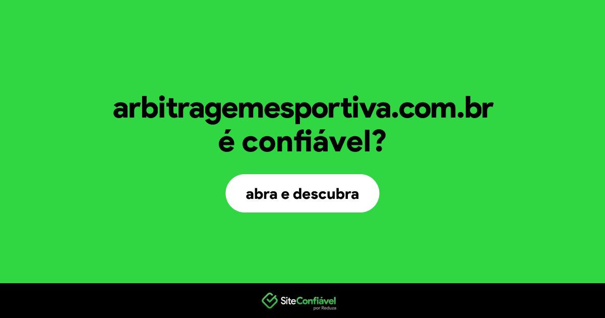 O site arbitragemesportiva.com.br é confiável?