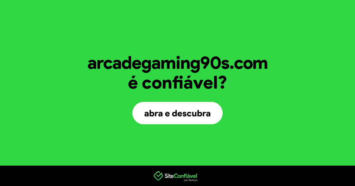 O site arcadegaming90s.com é confiável?