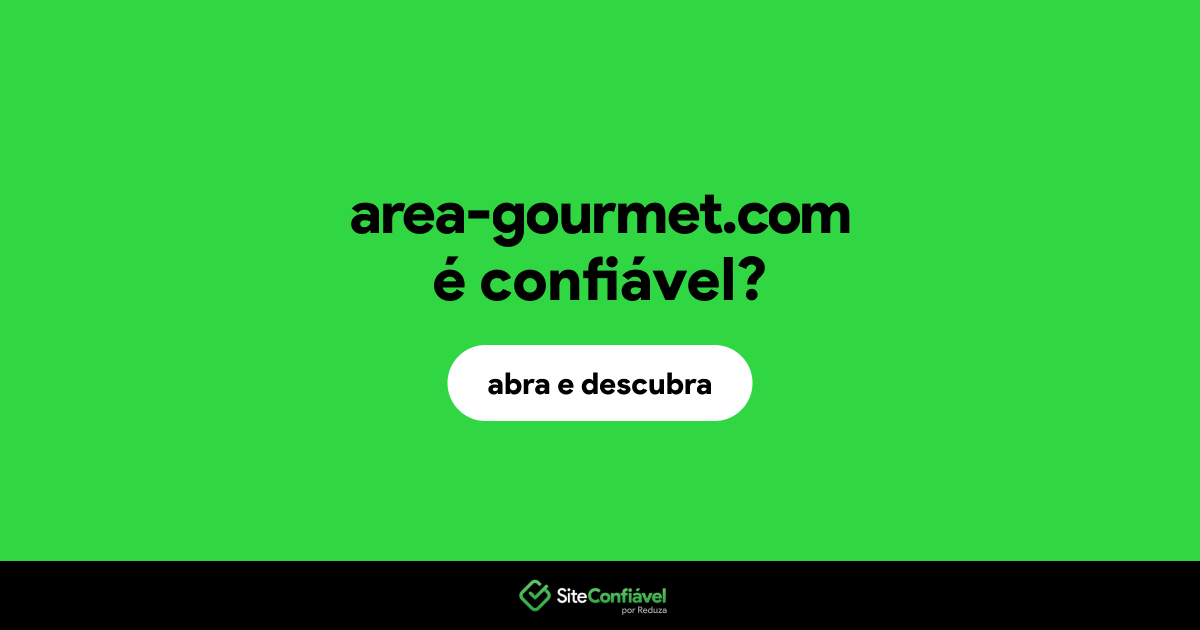 O site area-gourmet.com é confiável?