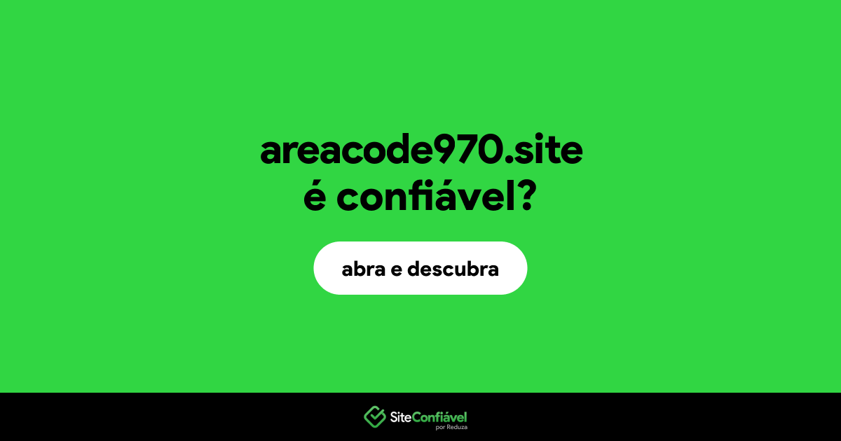 O site areacode970.site é confiável?