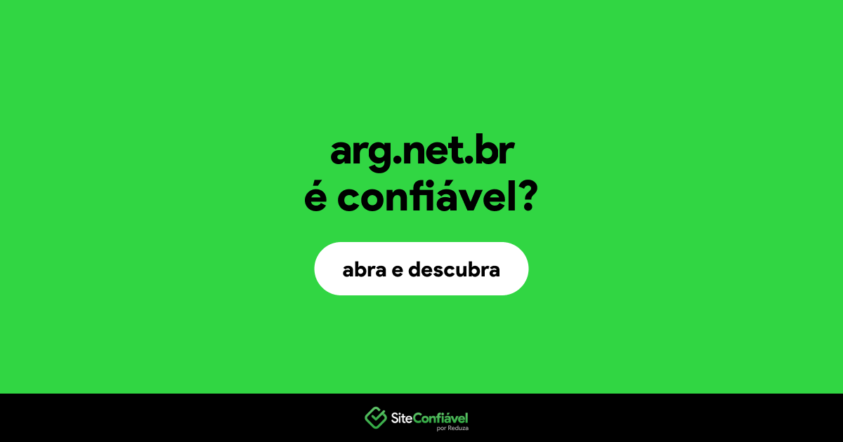 O site arg.net.br é confiável?