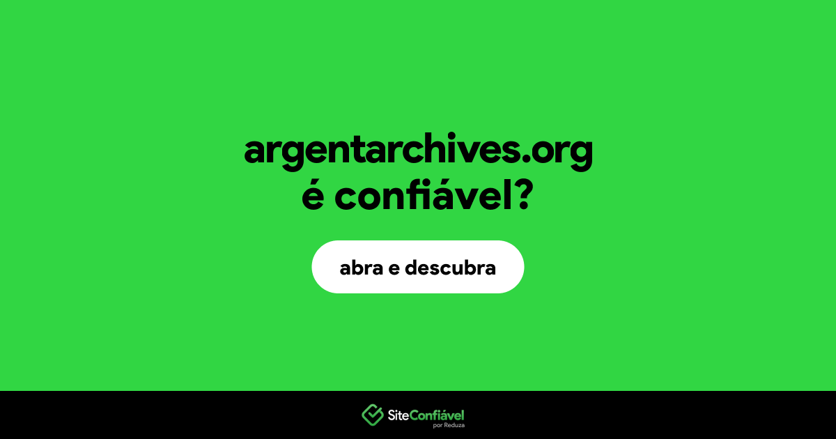 O site argentarchives.org é confiável?