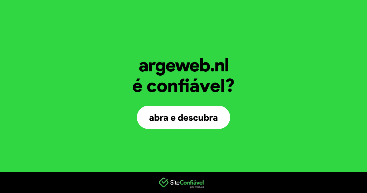 O site argeweb.nl é confiável?