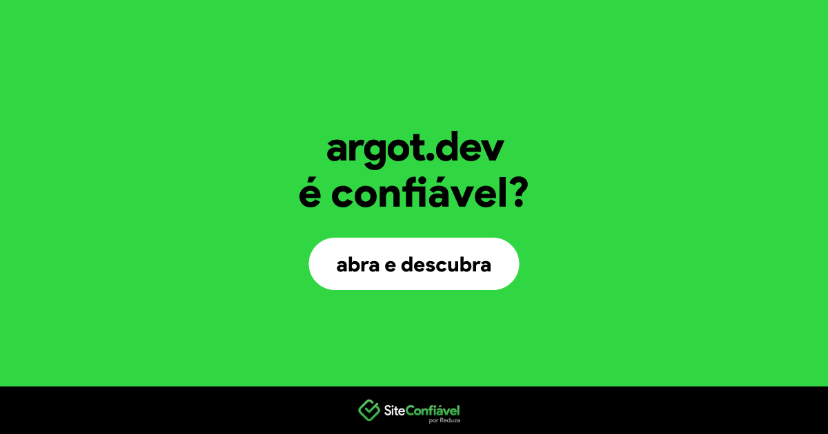 O site argot.dev é confiável?
