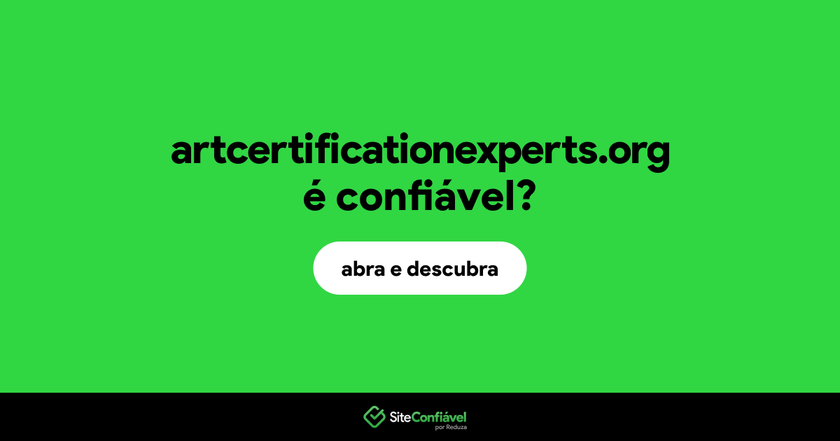O site artcertificationexperts.org é confiável?