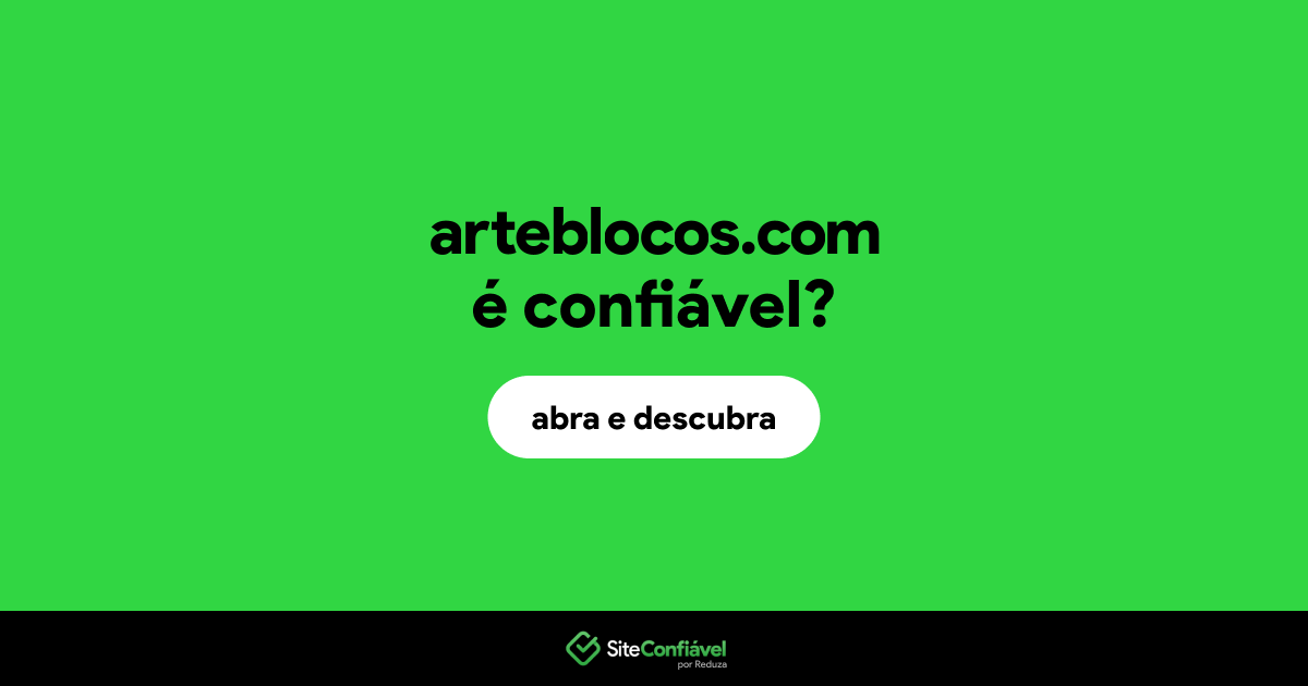 O site arteblocos.com é confiável?