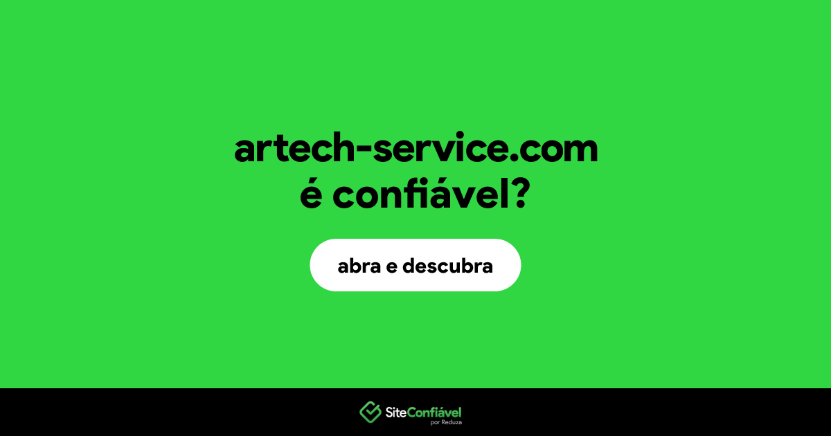 O site artech-service.com é confiável?
