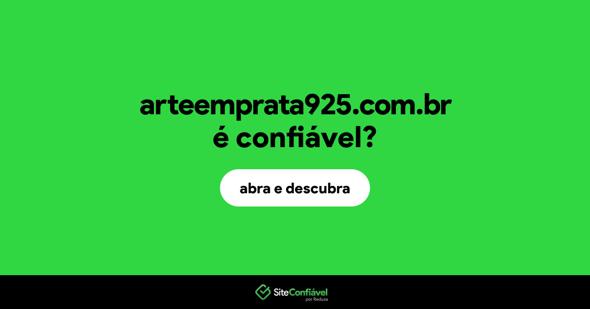O site arteemprata925.com.br é confiável?
