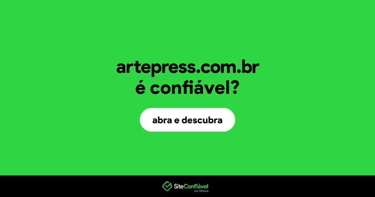 O site artepress.com.br é confiável?